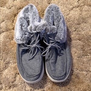 BOBS from Skechers Gray Fur-Lined Shoes